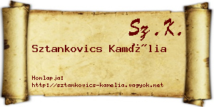 Sztankovics Kamélia névjegykártya